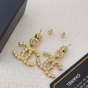 Chanel CC Logo Pendant Earrings
