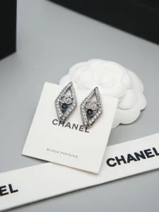 Chanel Crystal CC Diamond Earrings