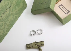 Gucci Logo Hoop Earrings