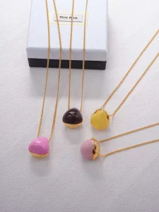 Miu Miu Color Pendant Necklaces