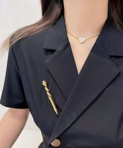 Chanel Gole Metal Pen Brooch