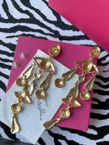 Schiaparelli Gold Metal Earrings