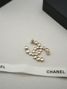 Chanel Crystals CC Logo Brooch
