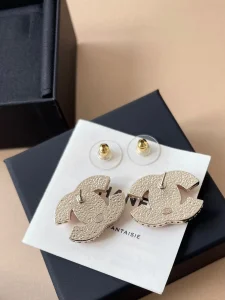Chanel Pink CC Logo Earrings