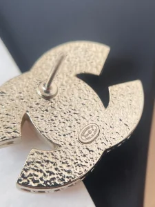 Chanel Pink CC Logo Earrings