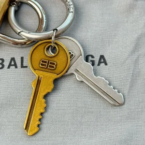 Balenciaga Padlock Keychain Keyring Gold