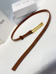 The Row Kuk Brown Leather Belt 15MM