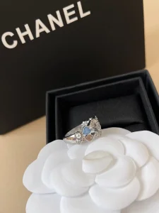(image for) Chanel Crystal CC Logo Rings