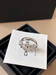 (image for) Chanel Crystal CC Logo Rings