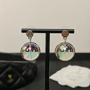 Chanel Glass Pearls Pendant Earrings