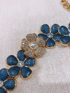 (image for) Chanel CC Denim Metal Strass Belts