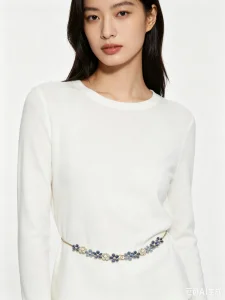 (image for) Chanel CC Denim Metal Strass Belts