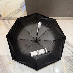 (image for) Chanel CC Logo Coco Umbrella Black White