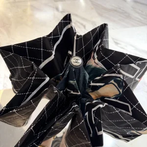 (image for) Chanel CC Logo Coco Umbrella Black White