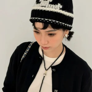 (image for) Chanel CC White Flower Earrings