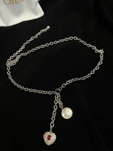 (image for) Chloe Silver Heart Chain Belt