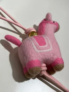 (image for) Charms Loewe Wool Horse Bag Charm Pink