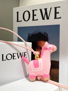 (image for) Charms Loewe Wool Horse Bag Charm Pink