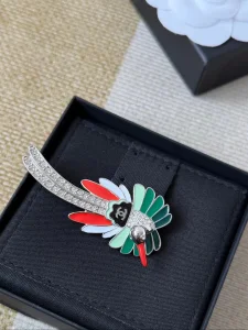 Chanel CC Crystals Bird Brooch