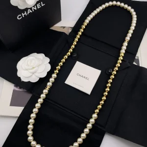 (image for) Chanel CC Logo Pearls Necklaces