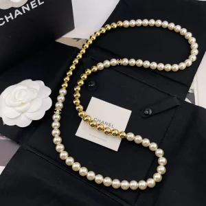 (image for) Chanel CC Logo Pearls Necklaces
