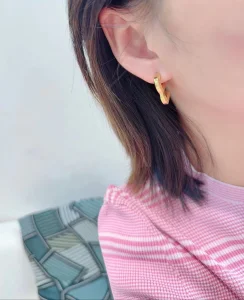 (image for) Miu Miu Logo Metal Stud Earrings