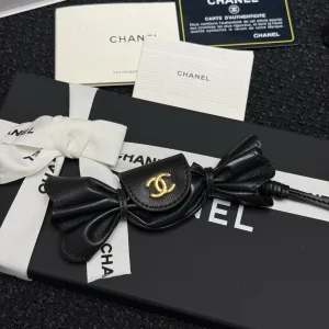 Chanel Mini Candy Bag Charm Black Lambskin