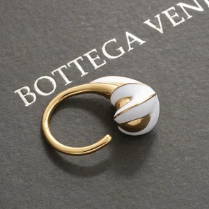 Bottega Veneta White Drop Earrings