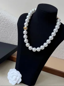 (image for) Chanel CC Pearls Choker Necklaces