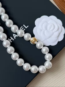 (image for) Chanel CC Pearls Choker Necklaces