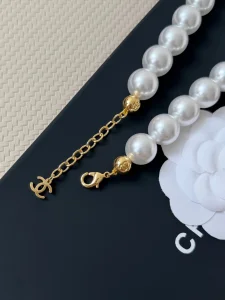 (image for) Chanel CC Pearls Choker Necklaces