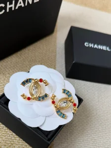 (image for) Chanel CC Logo Stud Earrings
