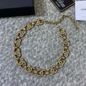 Luxury Womens Jewelry Chanel Multi Crystals CC Logo Link Necklaces A152PP220 AA145493