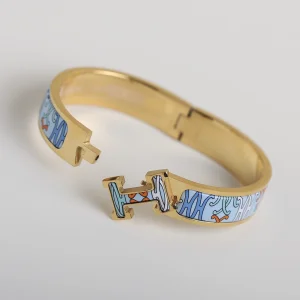 Luxury Womens Jewelry Hermes Clic H Panoplie Equestre Bracelet A205PP260 AA145654