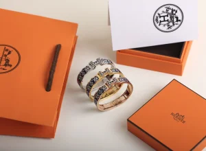 Luxury Womens Jewelry Hermes Clic H Panoplie Equestre Bracelet A205PP260 AA145657