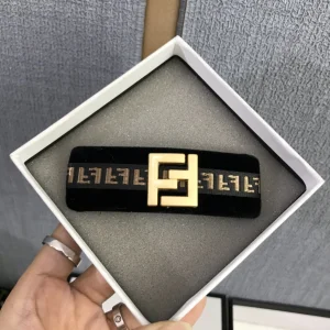 Luxury Womens Jewelry Fendi FF Logo Hair Clip Accessory A52PP120 AA145792