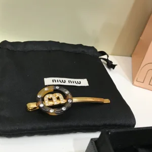 Miu Miu Plexiglas Crystal Hair Clip 