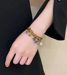 Luxury Womens Jewelry Dior Jadior Link Chain Bracelet A205PP180 AA146196