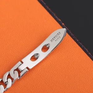 Luxury Womens Jewelry Hermes Boucle Sellier Silver Bracelet A205PP300 AA146199