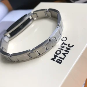 Luxury Mens Jewelry Montblanc Stainless Steel Bracelet Silver A52PP120 AA146414