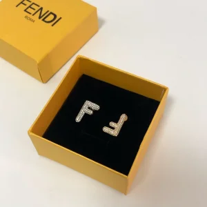Luxury Womens Jewelry Fendi Crystals FF Motif Earring A39PP125 AA146348