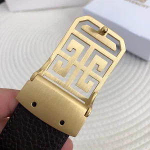 Luxury Mens Belts Givenchy 4G Grained Leather Belt Black 34MM A175PP240 AA146790