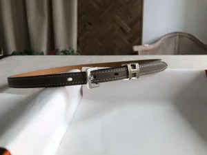Hermes Pop H 15 Belt Grey Epsom Calfskin 15MM 