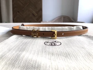 Hermes Pop H 15 Belt Tan Epsom Calfskin 15MM 