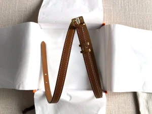 Luxury Womens Belts Hermes Pop H 15 Belt in Tan Epsom Calfskin 15MM A191PP240 AA146827