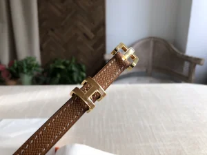 Luxury Womens Belts Hermes Pop H 15 Belt in Tan Epsom Calfskin 15MM A191PP240 AA146827