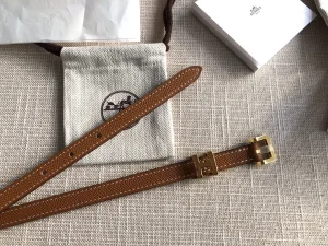 Luxury Womens Belts Hermes Pop H 15 Belt in Tan Epsom Calfskin 15MM A191PP240 AA146827