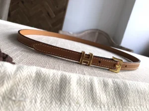 Luxury Womens Belts Hermes Pop H 15 Belt in Tan Epsom Calfskin 15MM A191PP240 AA146827