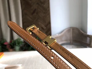 Luxury Womens Belts Hermes Pop H 15 Belt in Tan Epsom Calfskin 15MM A191PP240 AA146827