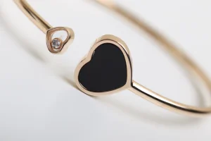 Luxury Womens Jewelry Chopard Happy Hearts Bracelets Black A205PP320 AA146906